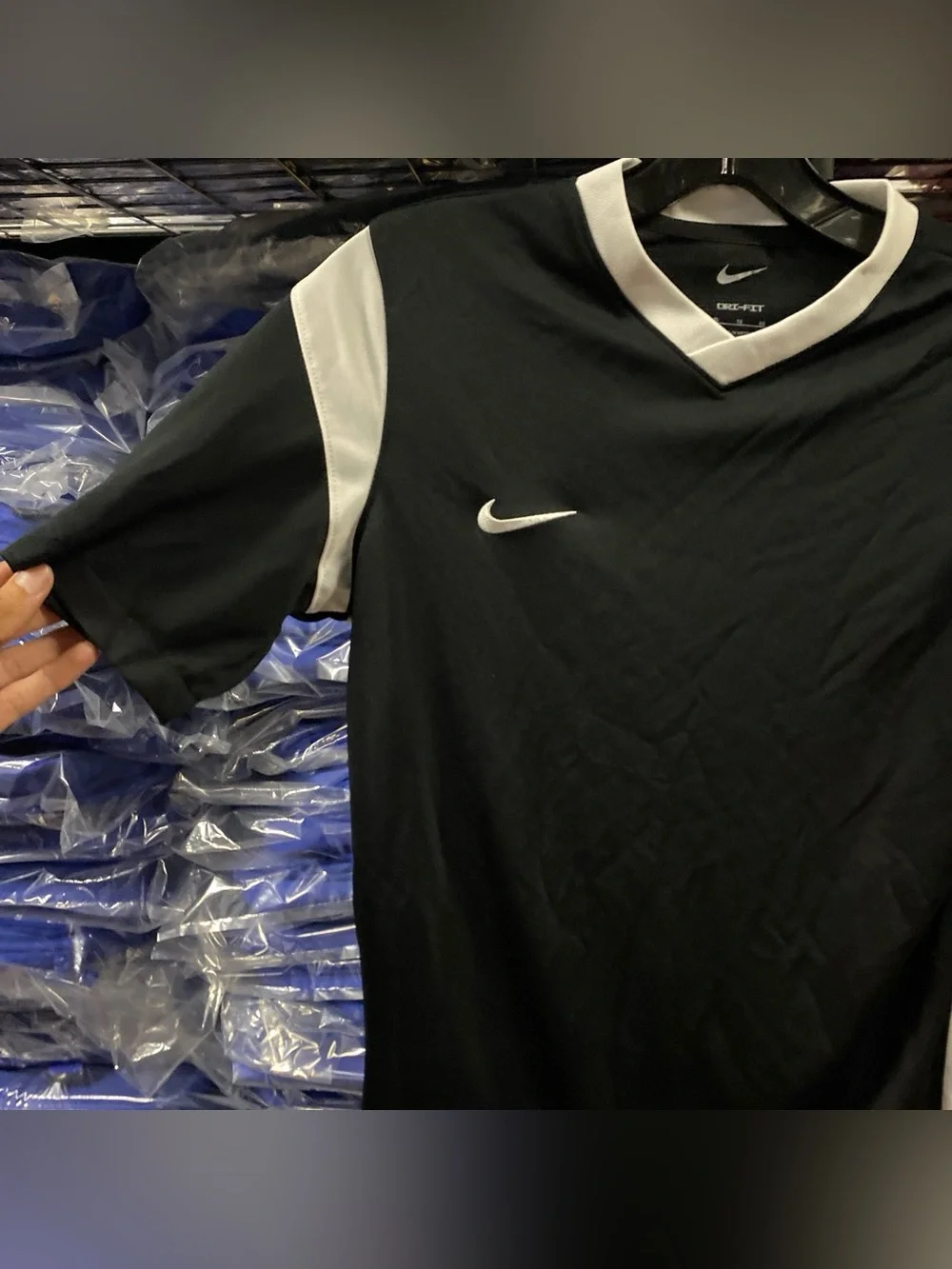 Nike Derby III Soccer Jersey NWT Kids XL Black/White DRI-FIT CW3834-010